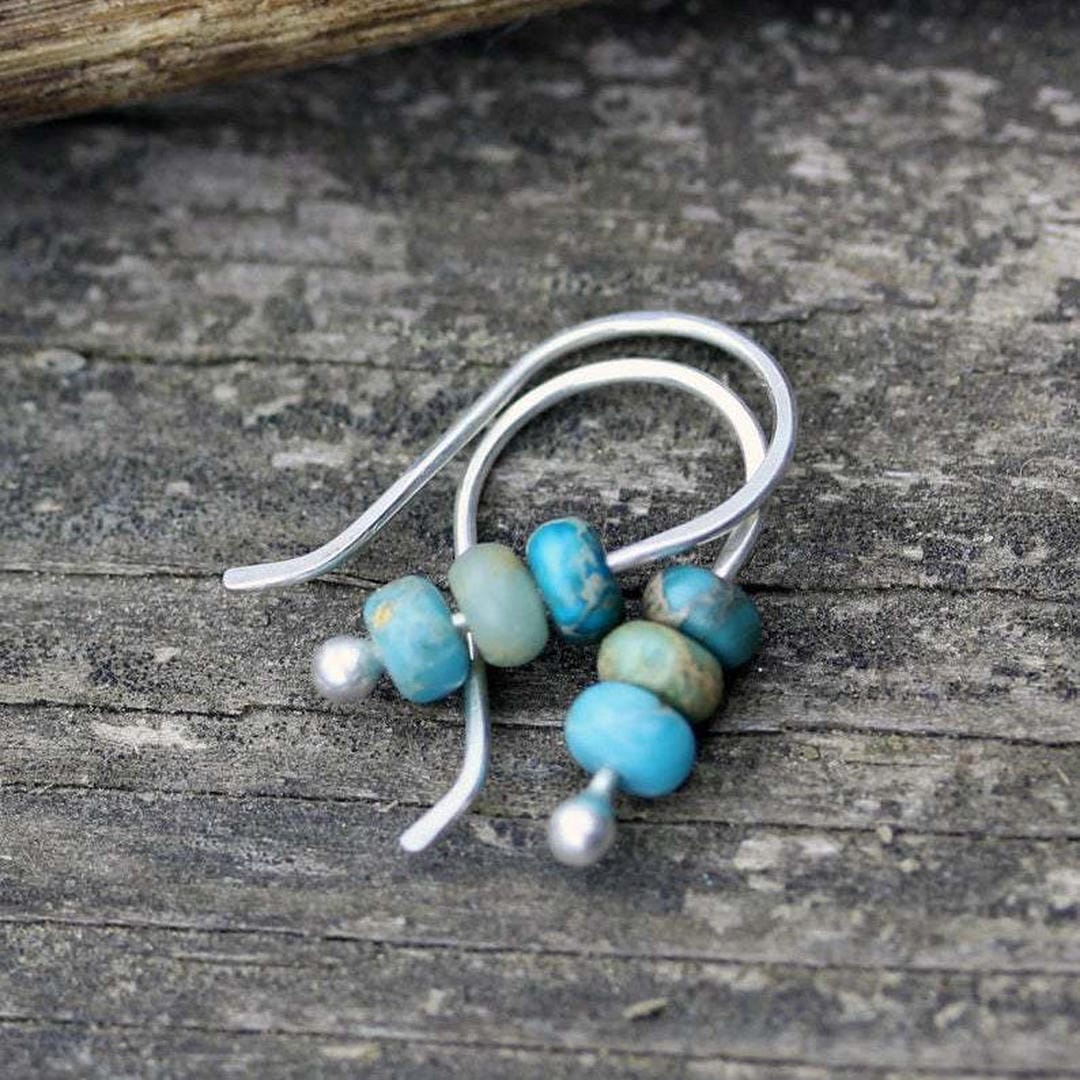 Boucles d'oreilles rétro en turquoise