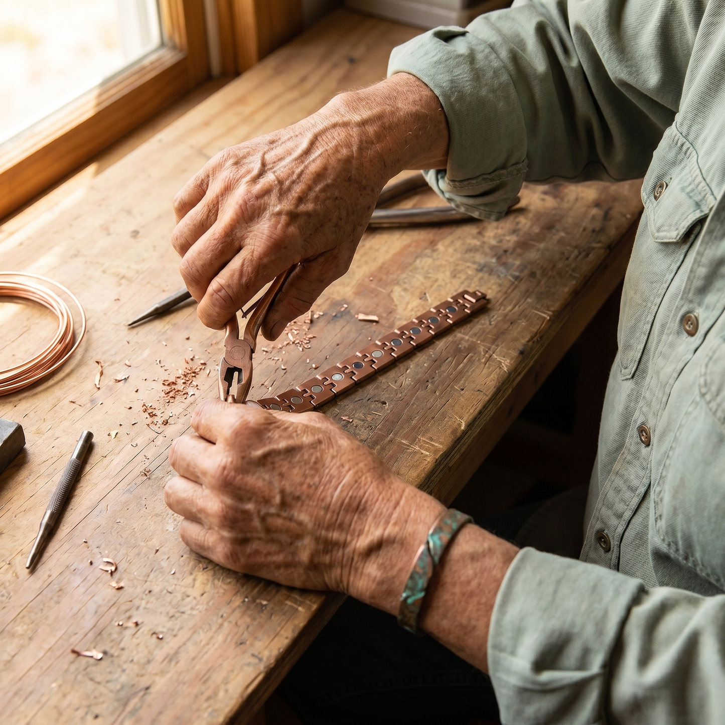 Bracelet en cuivre pour homme
