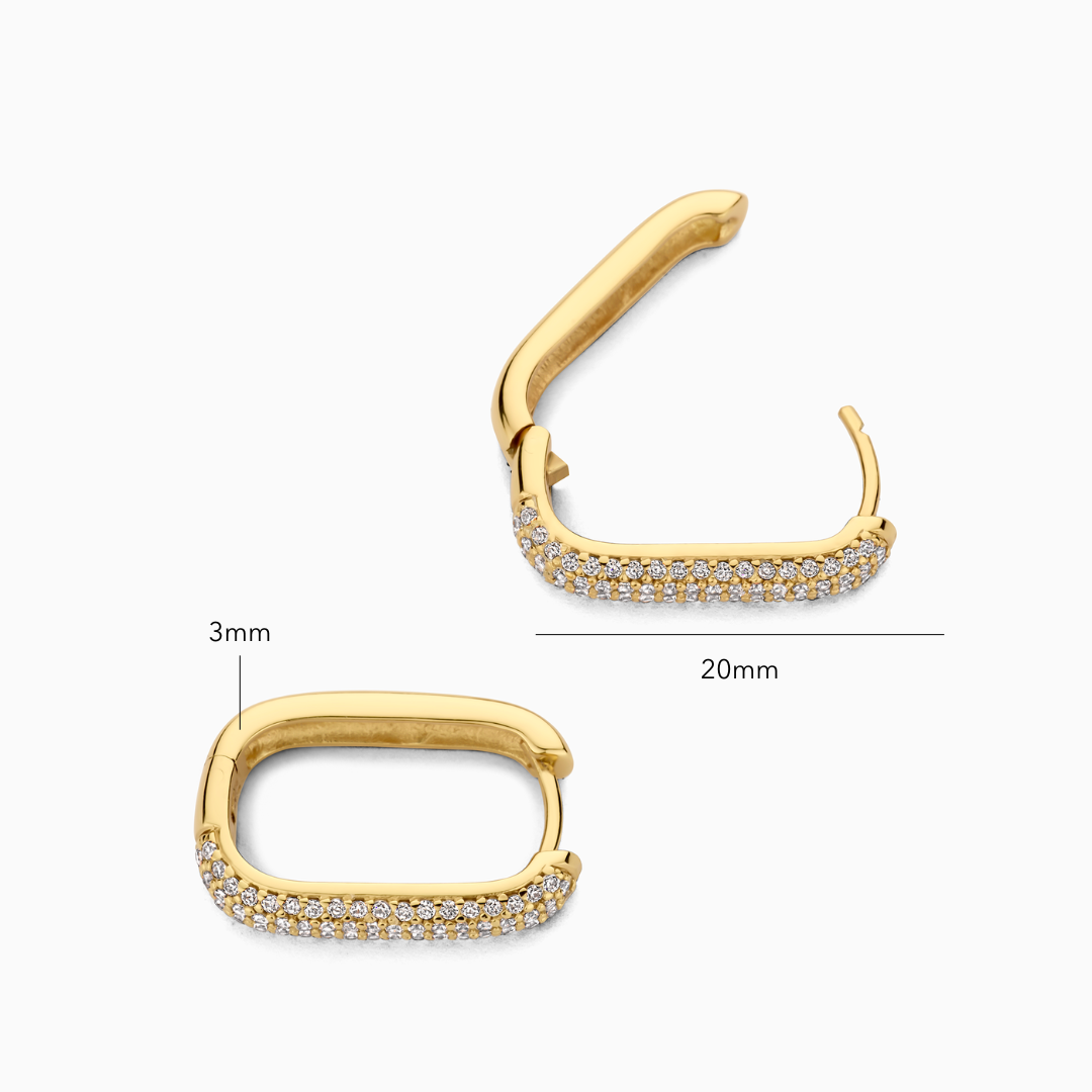 Boucles d'oreilles cercle Icon Pavé | Or