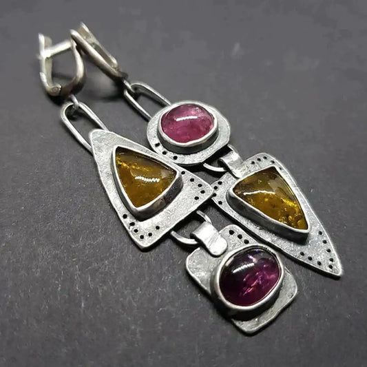 Créoles Vintage en Forme de Triangle