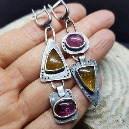 Créoles Vintage en Forme de Triangle