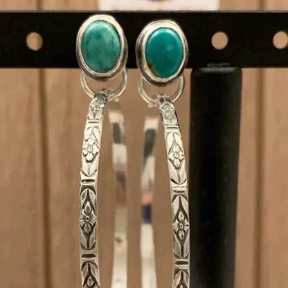 Boucles d’Oreilles Boho Vintage Ornées d’Onyx