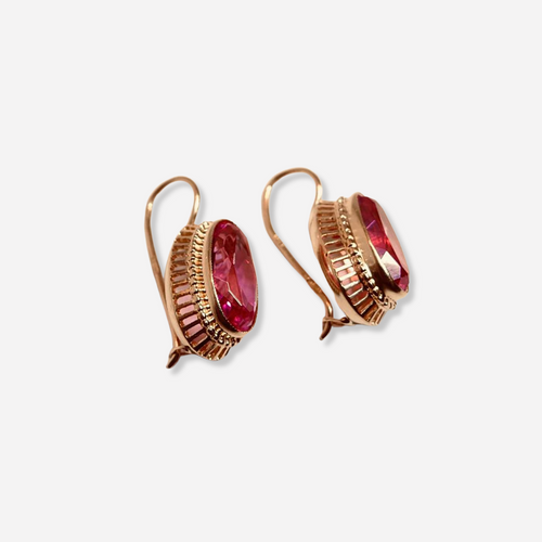 Rosa™ | Boucles d’oreilles vintage en cristal et or rose