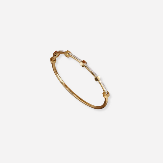 Madison™ | Bracelet doré éclat moissanite
