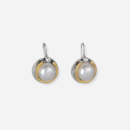 Alba™ | Boucles d’oreilles en acier avec perle
