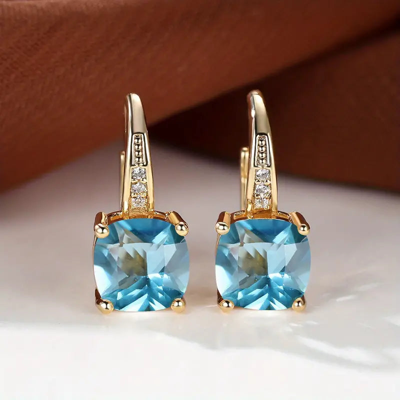 Boucles d'oreilles cercle Mystic Stone | Or