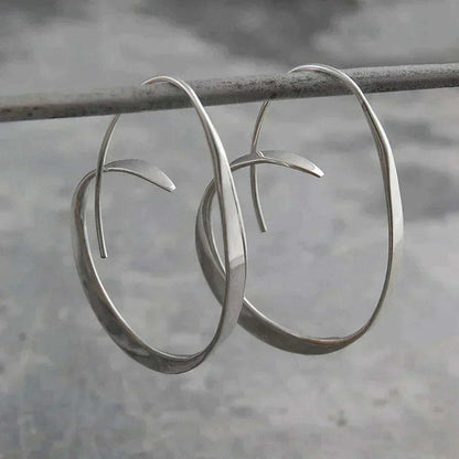 Boucles d'oreilles pendantes en spirale ouverte