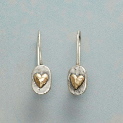 Boucles d'oreilles vintage en cœur doré