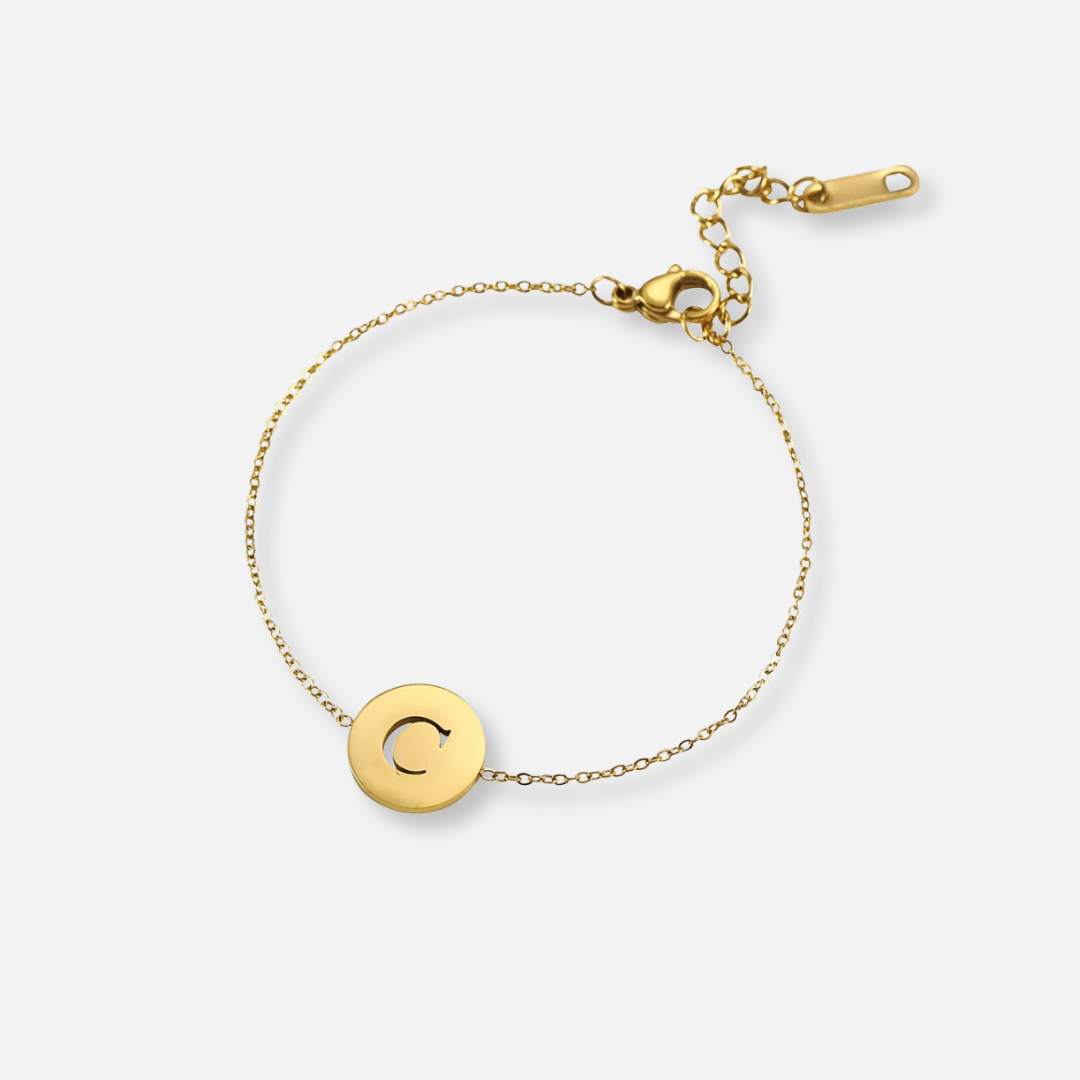 Amara™ | Bracelet initiales en acier inoxydable