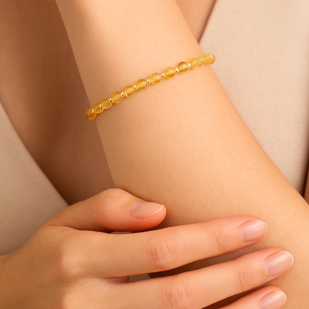 Pulsera Alegría y Transmutación de Citrino Natural