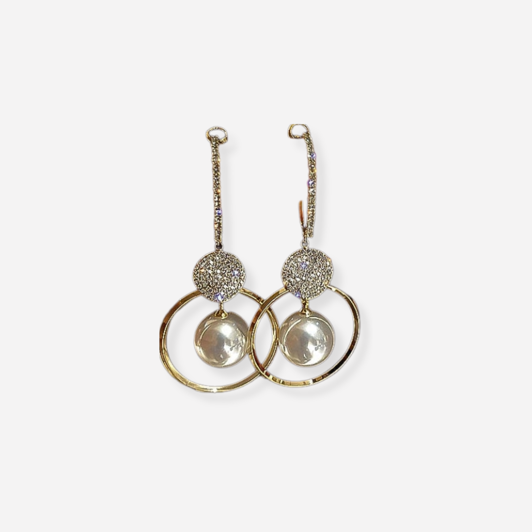 Éliane™ | Boucles d’oreilles perles et zirconiums