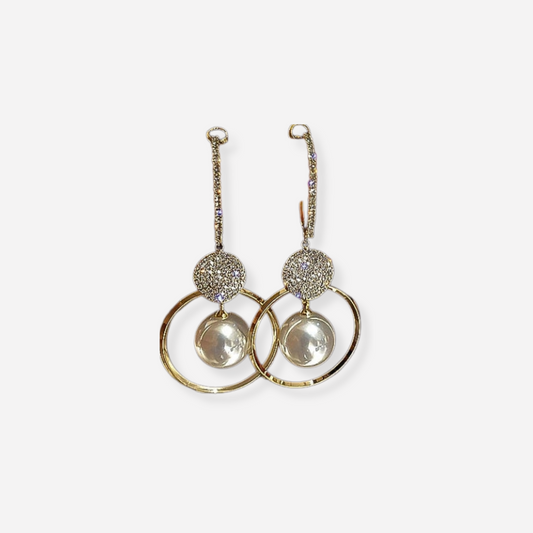 Éliane™ | Boucles d’oreilles perles et zirconiums