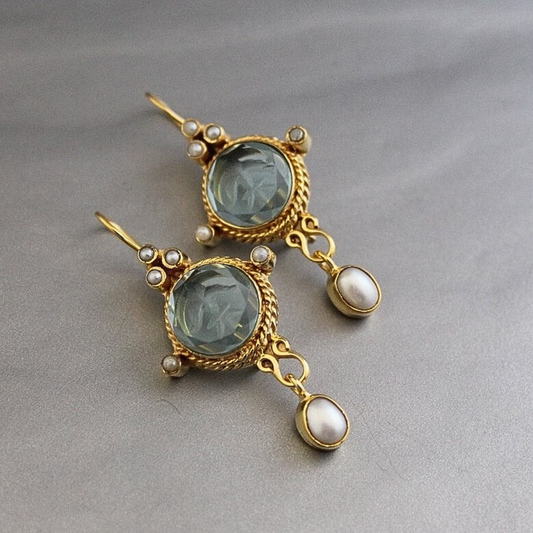 Créoles Vintage en Perles Merena