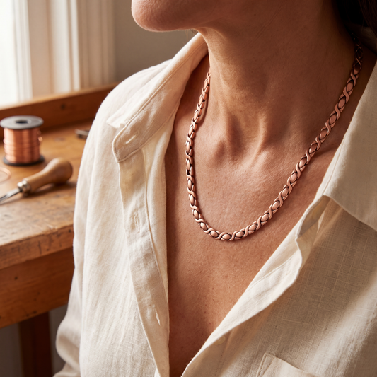 Collier en cuivre et cèdre de Marguax