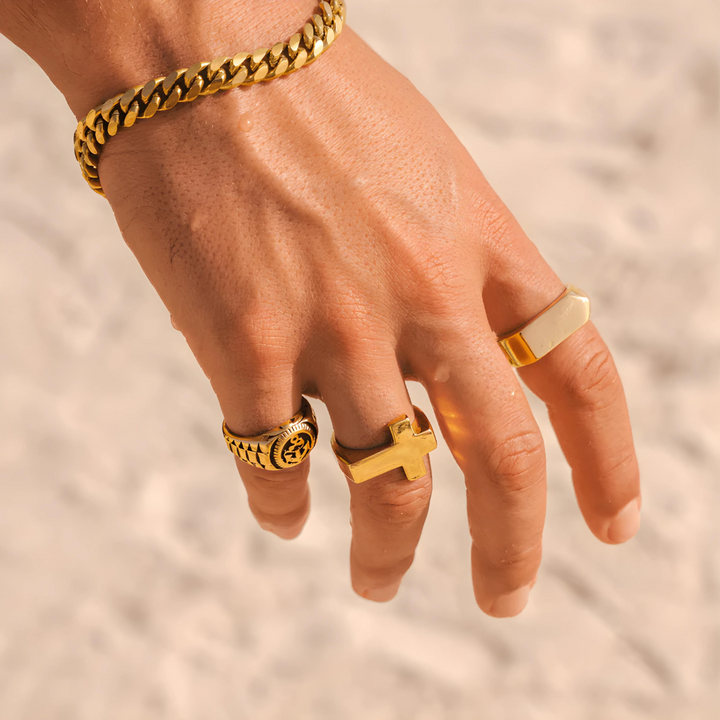 Anillo Cima de Oro- Hombre