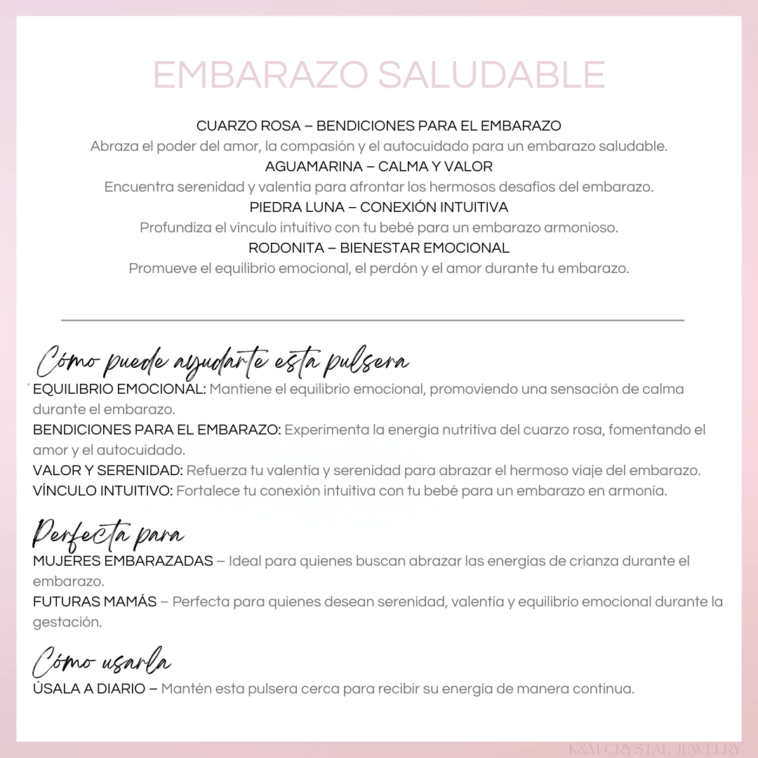 Pulsera Dulce Espera - Celebrando la Maternidad con Piedras Naturales