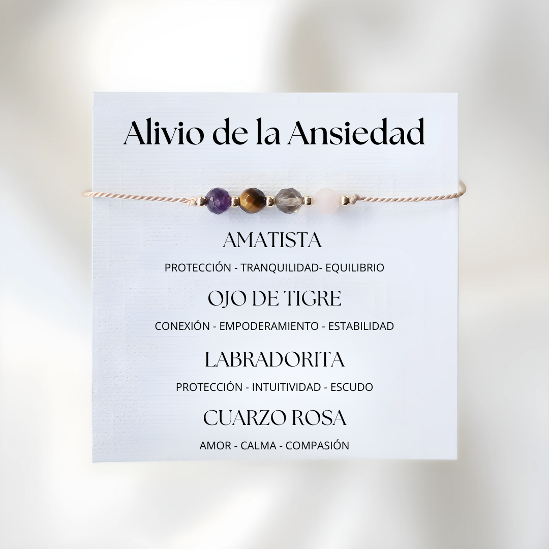 Pulsera Alivio de Ansiedad - Serenidad y Equilibrio con Piedras Naturales