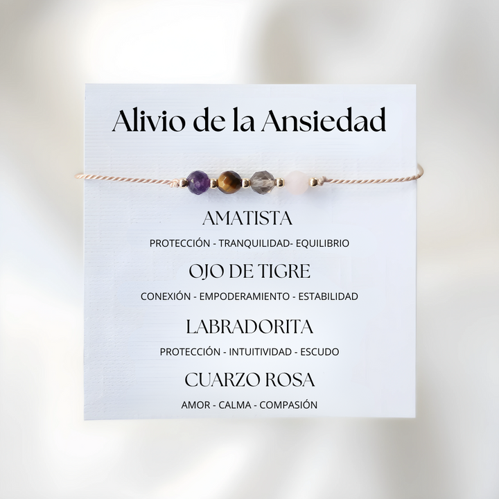 Pulsera Alivio de Ansiedad - Serenidad y Equilibrio con Piedras Naturales