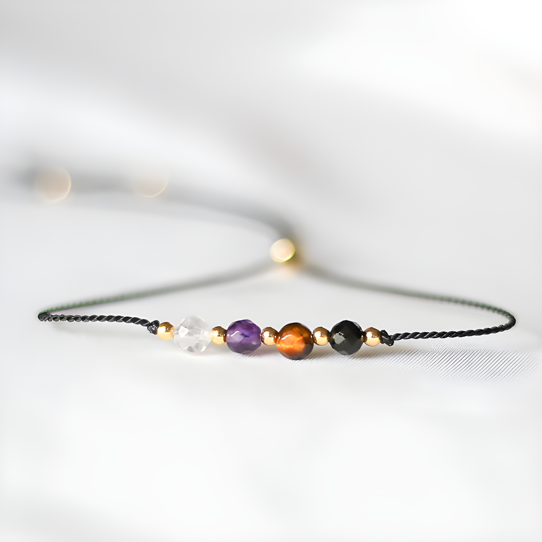 Pulsera de Protección Energética - Amuleto de Piedras Naturales