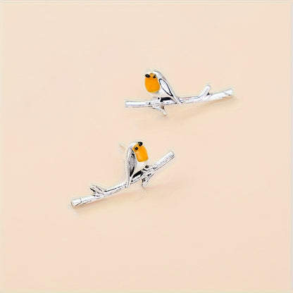 Boucles d'oreilles en forme d'oiseaux de dessin animé