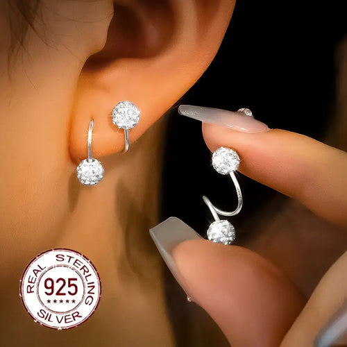 Boucles d'oreilles Supersparkle en zirconium, en argent et or