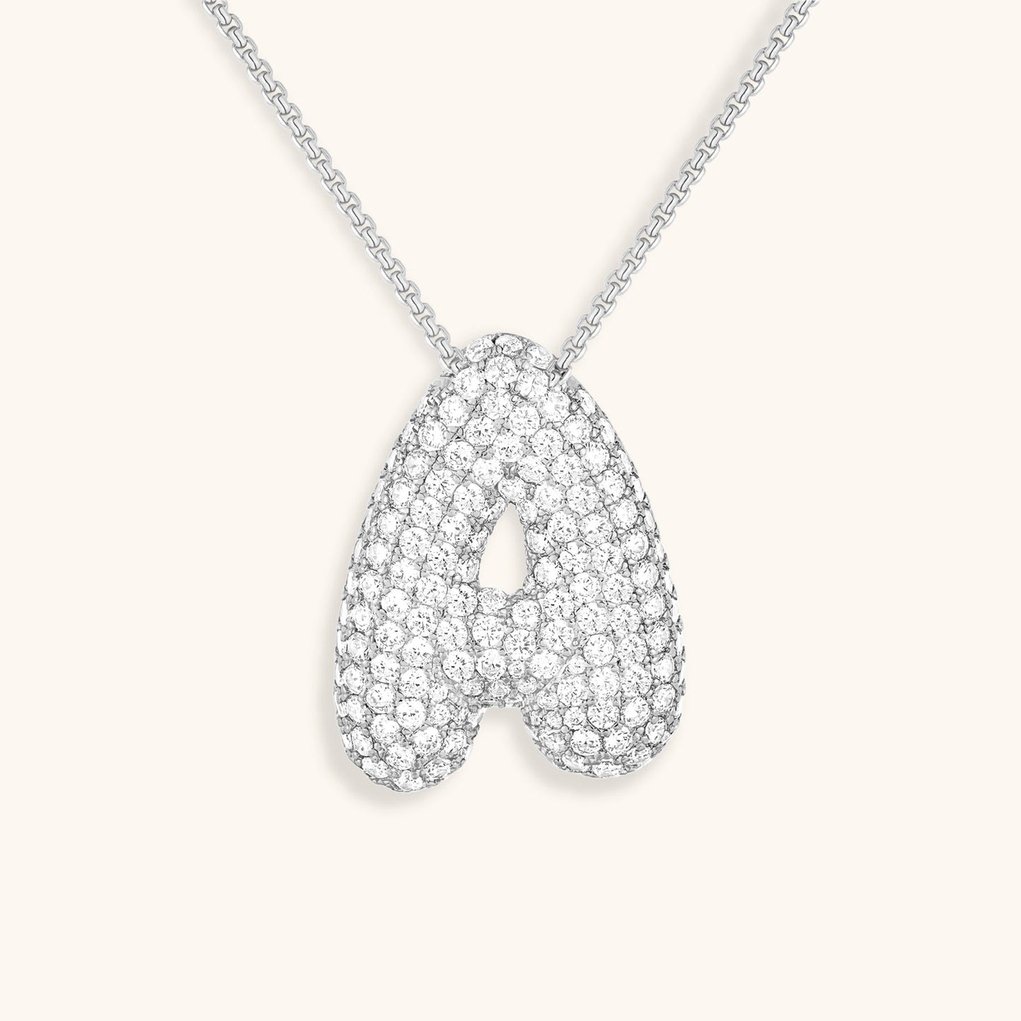 Bubble™ | Collier avec Initiale et Imitation Diamant