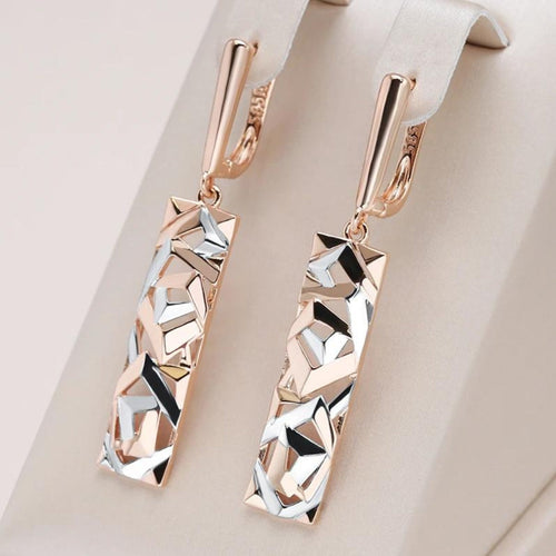 Inès™ | Boucles rectangulaires bicolores