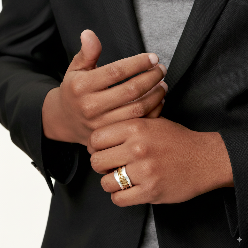 Bague Vintage en Fil de Fer Argenté