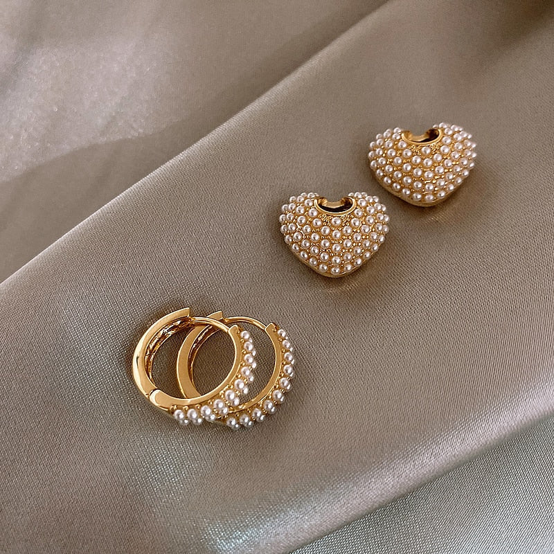 Yuli™ | Boucles d’oreilles en perles en forme de cœur