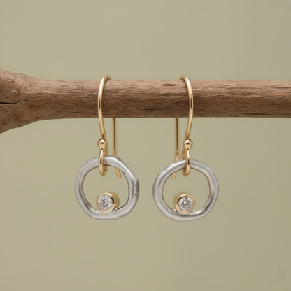 Créoles Vintage en Zirconium Laura