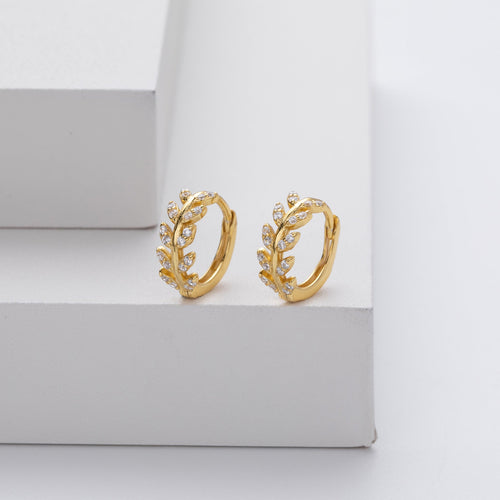 Aurélie™ | Boucles zircon dorées
