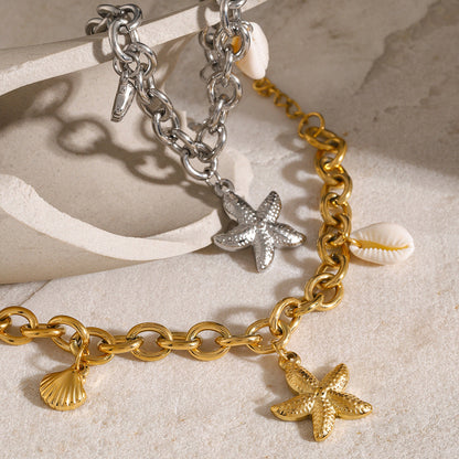 Merel™ | Bracelet à breloques dorées