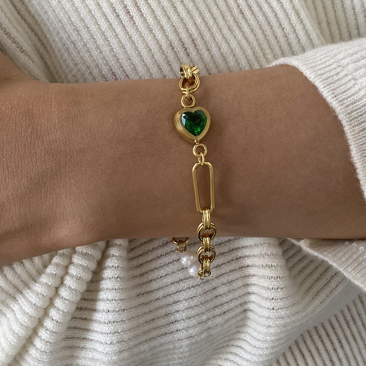 Maddison™ | Bracelet maillons & perles élégantes