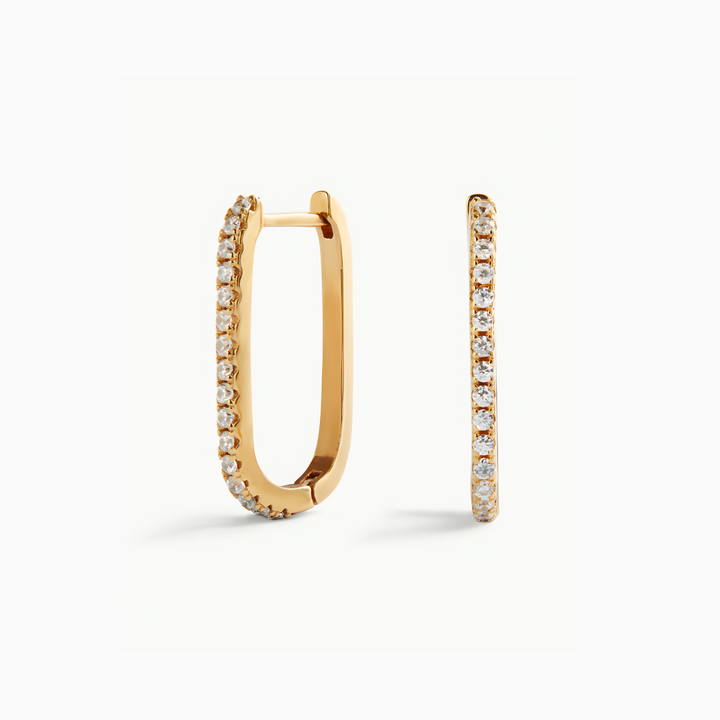 Pendientes Huggie Cubic