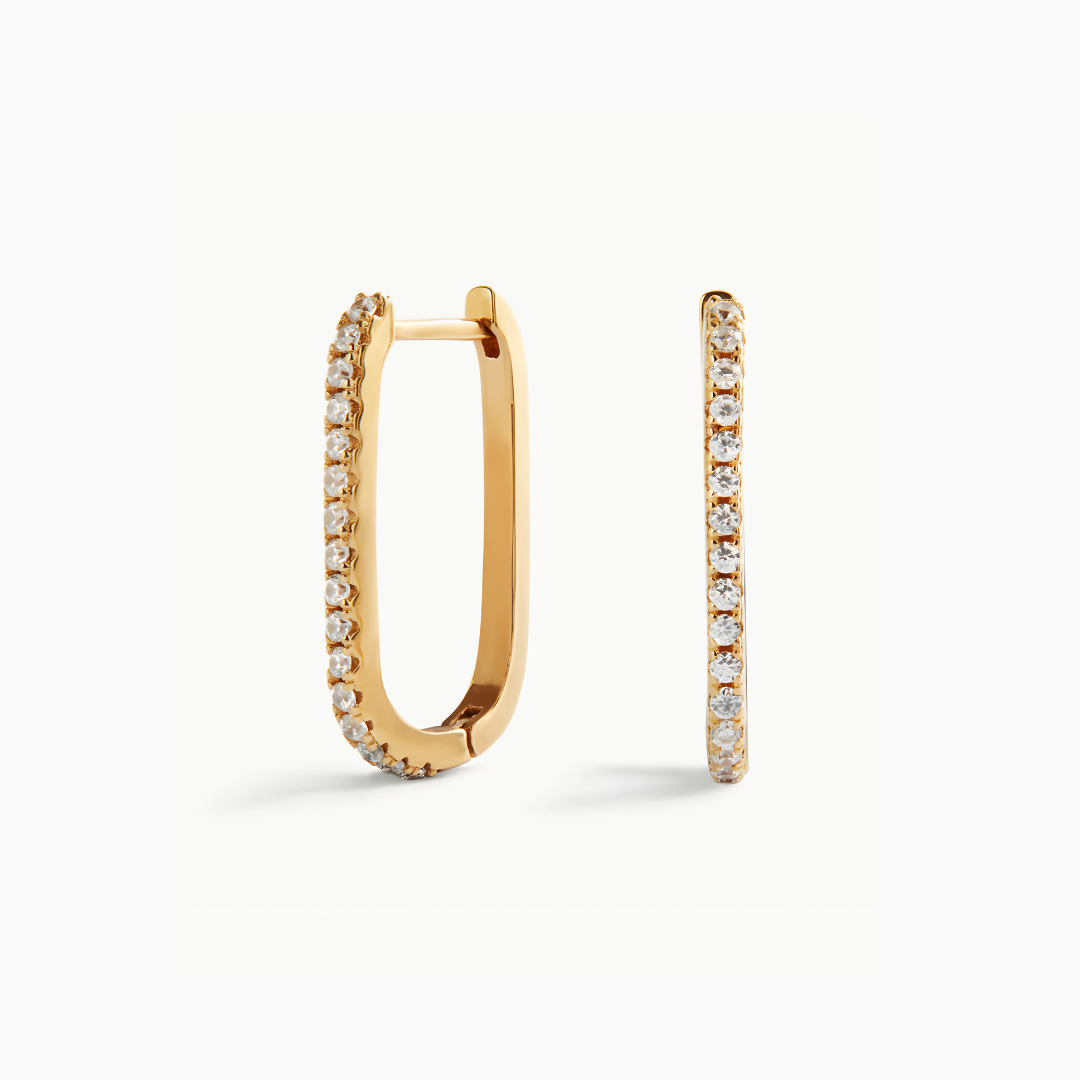 Pendientes Huggie Cubic