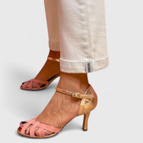 Alice | Tacones finos de piel metalizada con sujeción suave