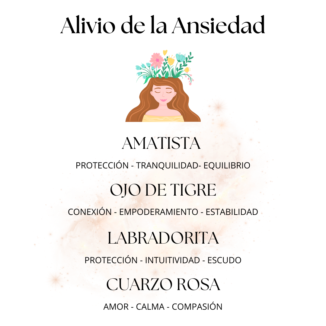 Pulsera Alivio de Ansiedad - Serenidad y Equilibrio con Piedras Naturales