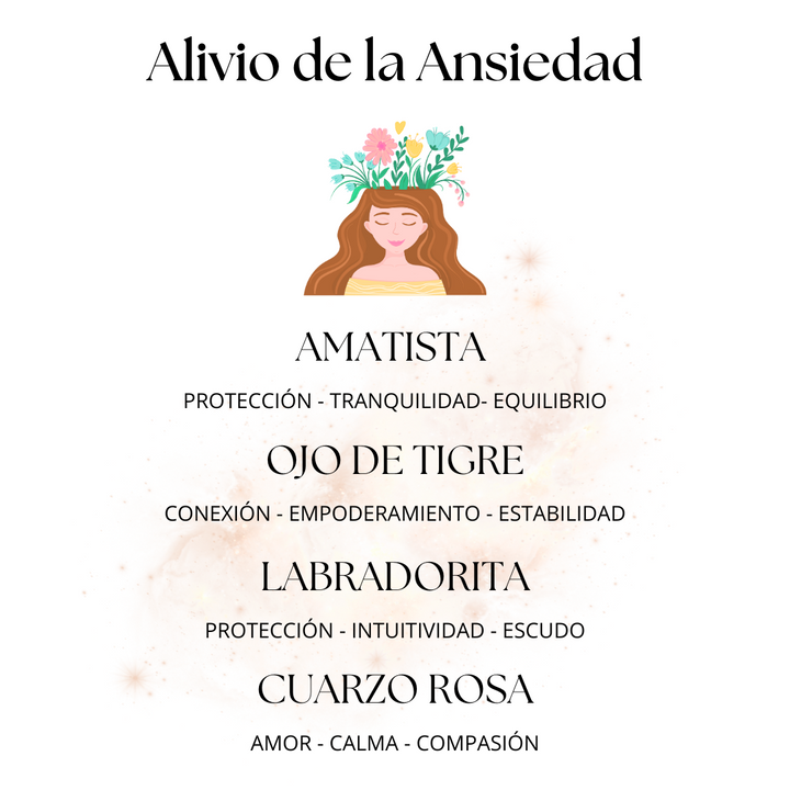 Pulsera Alivio de Ansiedad - Serenidad y Equilibrio con Piedras Naturales