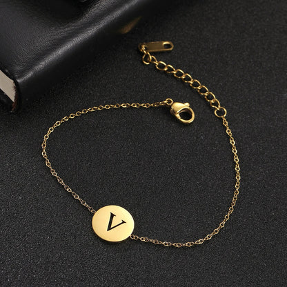 Amara™ | Bracelet initiales en acier inoxydable