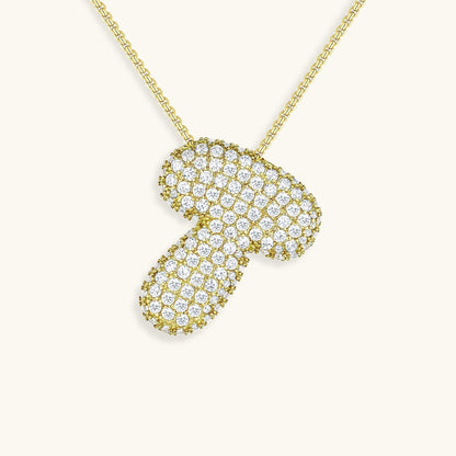 Bubble™ | Collier avec Initiale et Imitation Diamant