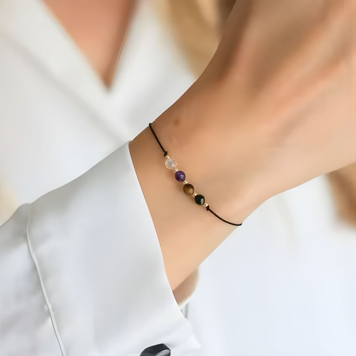 Pulsera de Protección Energética - Amuleto de Piedras Naturales