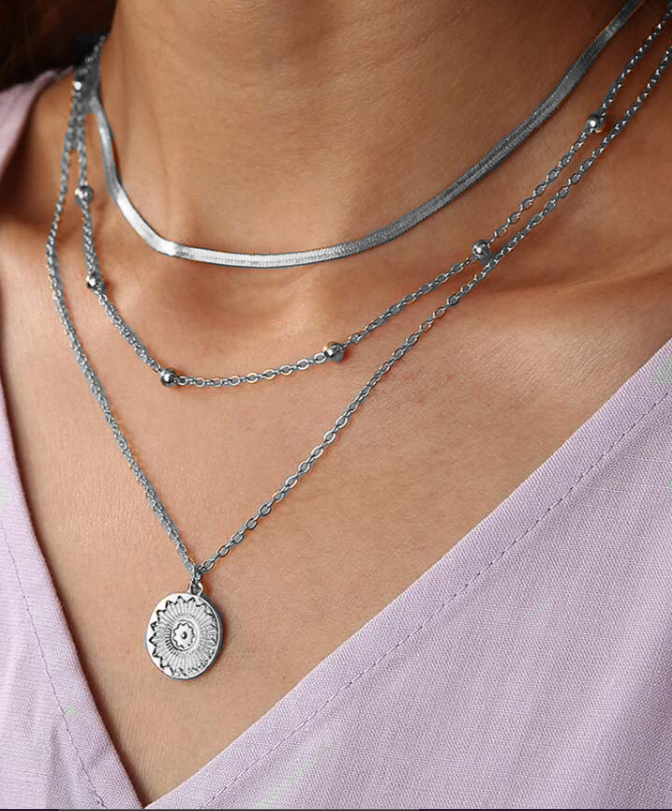 Collier triple en argent 925