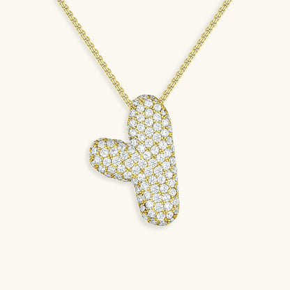 Bubble™ | Collier avec Initiale et Imitation Diamant