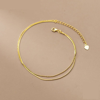 Aurélie™ | Bracelet de Cheville Classique Doré