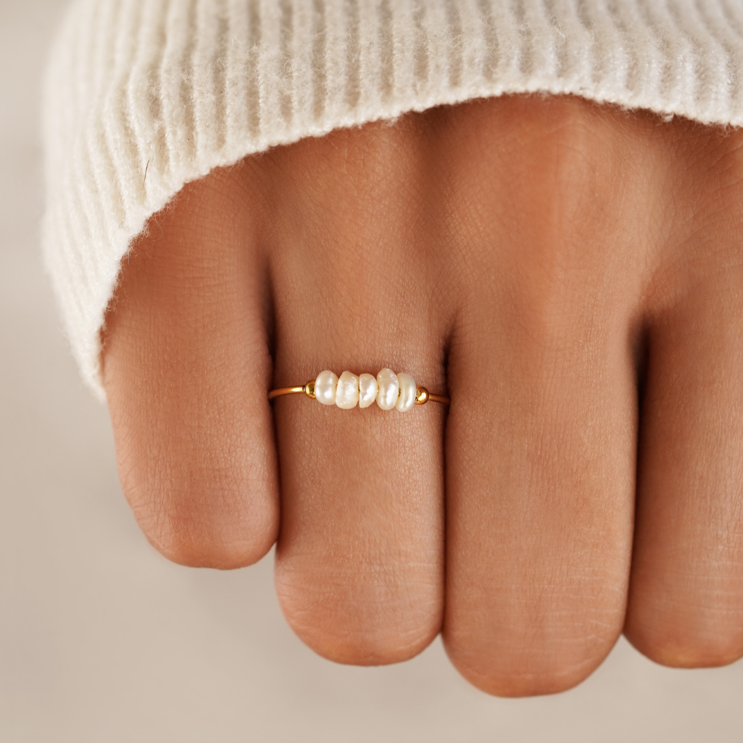 Grace - Bague en perles d'eau douce