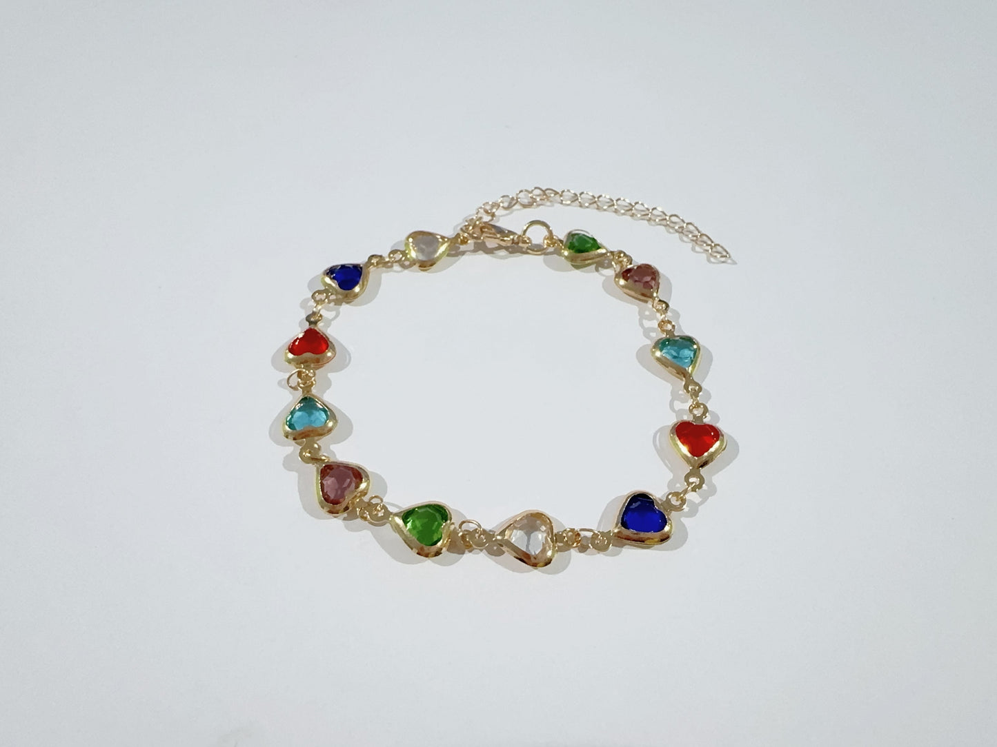 Colora™ | Bracelet cœurs multicolores en acier inoxydable