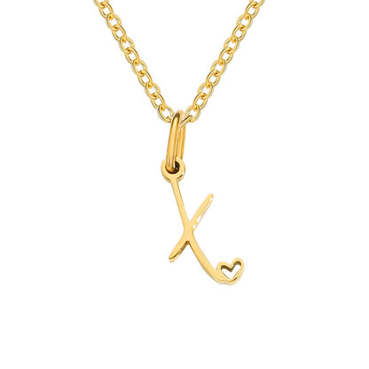 Collier Cœur Lettre Or