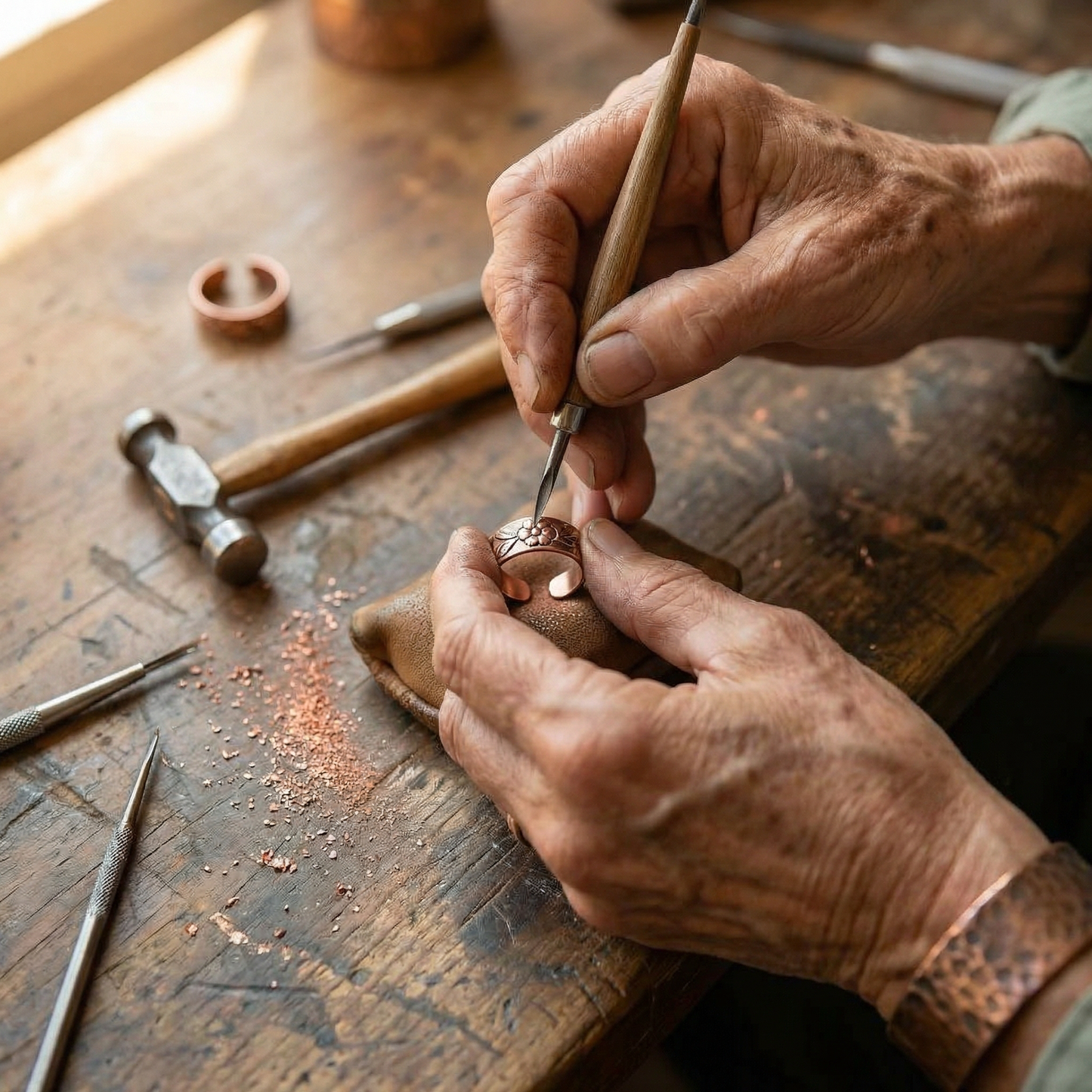 Bague en cuivre Pétale de Marguax