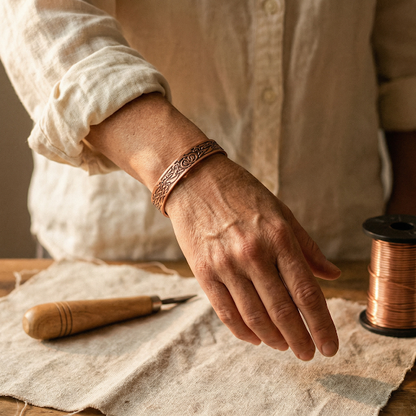 Bracelet en cuivre de mousse de Marguax
