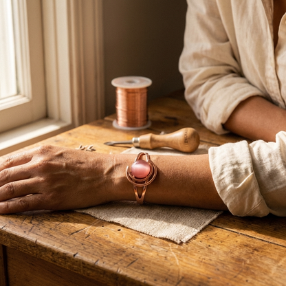 Bracelet en cuivre rose de la collection Sphère de Marguax